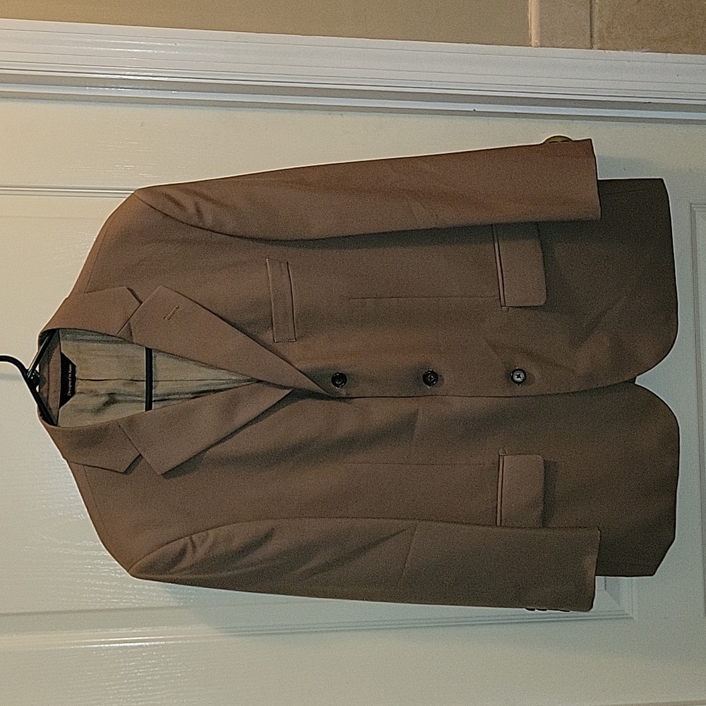 FIRADO taupe blazer 100% Merino wool Designed in Rome Italy Hand Tailored …